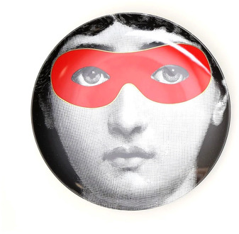 Luxe Eetbord Fornasetti , Red , Unisex - ONE Size
