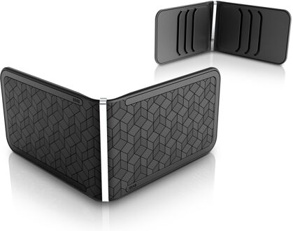 Luxe embossed cubic black - slim wallet