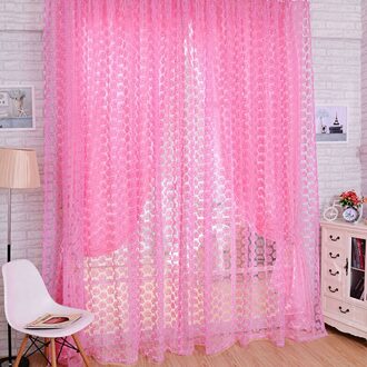 Luxe Gordijnen Voor Woonkamer De Slaapkamer Keuken Tulle Windows Voile Garen Gordijnen Panel Window Behandelingen roze