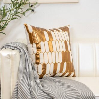 Luxe Gouden Geborduurde Kussen Auto Kussen Kantoor Eenvoudige Sofa Decoratieve Kussensloop 03