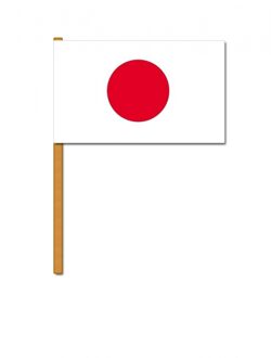 Luxe grote zwaaivlaggen Japan 30 x 45 cm Multi