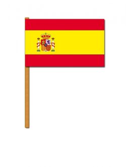 Luxe grote zwaaivlaggen Spanje 30 x 45 cm Multi