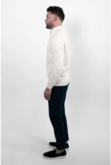 Luxe half zip off white Wit - XL