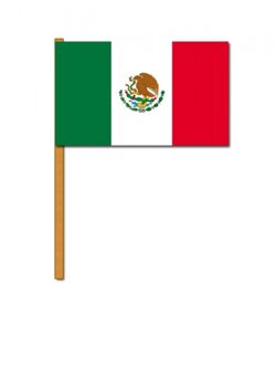 Luxe hand/zwaaivlag Mexico 30 x 45 cm Multi