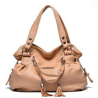 Luxe Handtassen Vrouwen Tassen Handtassen Vrouwen Bekende Merken Klassieke Toevallige Kwastje Zachte Tas Vrouwelijke Schoudertas ZF10031 khaki