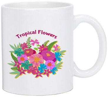 Luxe Heldere Bloemen Patroon Cup Gouden Handgreep Mok Geschenkdoos Koffie Mok Paar Keramische Wedding Bridal Minnaar KTZW-039 KTZW-039-A