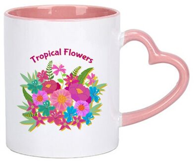 Luxe Heldere Bloemen Patroon Cup Gouden Handgreep Mok Geschenkdoos Koffie Mok Paar Keramische Wedding Bridal Minnaar KTZW-039 KTZW-039-C