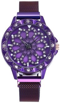 Luxe Horloge Vrouwen Speciale Horloges Voor Vrouwen Meisje Modieuze Duurzaam FEA889 paars