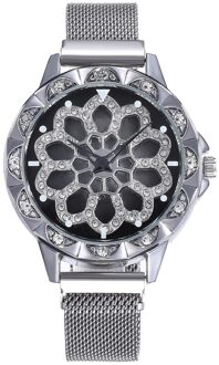 Luxe Horloge Vrouwen Speciale Horloges Voor Vrouwen Meisje Modieuze Duurzaam FEA889 zilver