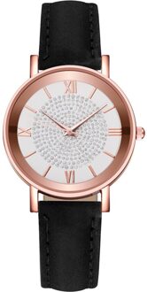 Luxe Horloges Quartz Horloge Roestvrij Staal Wijzerplaat Casual Bracele Horloge Rose Goud Waterdicht Dames Horloge Klok grijs