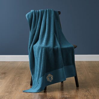 Luxe Hotel Grote Badhanddoek Puur Katoen Vrouwen Dikke Volwassen Paar Mannen Super Absorberende Borduren Badkamer Handdoeken Zacht 6MM68 blauw