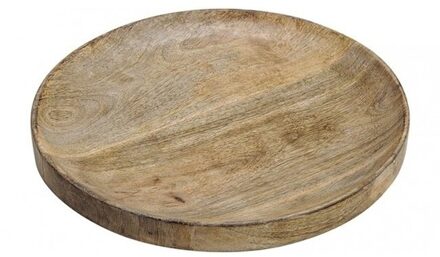 Luxe houten serveerplank rond 30 cm - Dienbladen Bruin