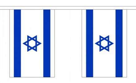 Luxe Israel vlaggenlijn - versiering - polyester - 900 cm - vlaggetjes - landen