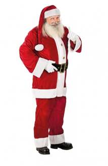 Luxe kerstman kostuum - =polyesterfluweel - one size - volwassenen One size
