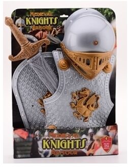 Luxe kinder ridder verkleedset 4-delig Multi