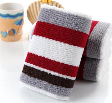 Luxe Kleur Streep Gezicht Handdoek 100% Katoen 34*74Cm Zachte Handdoek Badstof Absorberende Basten Thuis Keuken Theedoeken 2Pcs