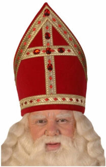 Luxe kokermijter Sinterklaas - katoenfluweel - hoge kwaliteit Multi