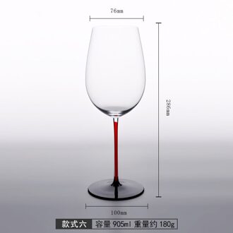 Luxe Kristal Glas Wijn Cups Mode Beker Keuken Drinkglazen Bar Hotel Party Thuis Drinkware Creatieve Huwelijksgeschenken 1stk rood 905ml