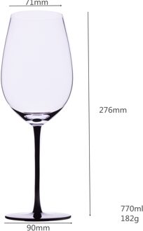 Luxe Kristal Glas Wijn Cups Mode Beker Keuken Drinkglazen Bar Hotel Party Thuis Drinkware Creatieve Huwelijksgeschenken 1stk zwart 770ml