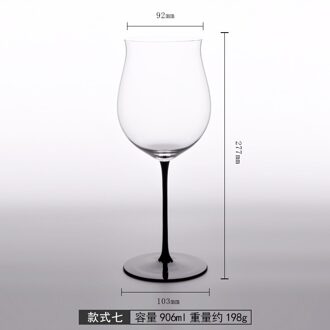 Luxe Kristal Glas Wijn Cups Mode Beker Keuken Drinkglazen Bar Hotel Party Thuis Drinkware Creatieve Huwelijksgeschenken 1stk zwart 906ml