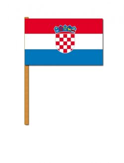Luxe landen zwaaivlag Kroatie 30 x 45 cm Multi