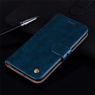 Luxe Lederen Portemonnee Flip Case Voor Samsung Galaxy J3 Magnetische Boek Case Voor Samsung J3 Telefoon Tassen Voor samsung J310 blauw
