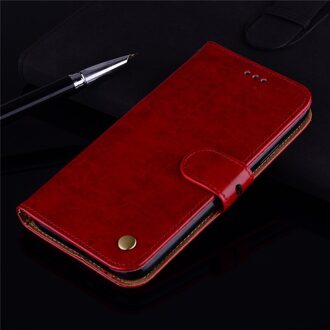 Luxe Lederen Portemonnee Flip Case Voor Samsung Galaxy J3 Magnetische Boek Case Voor Samsung J3 Telefoon Tassen Voor samsung J310 rood