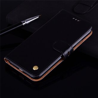 Luxe Lederen Portemonnee Flip Case Voor Samsung Galaxy J3 Magnetische Boek Case Voor Samsung J3 Telefoon Tassen Voor samsung J310 zwart