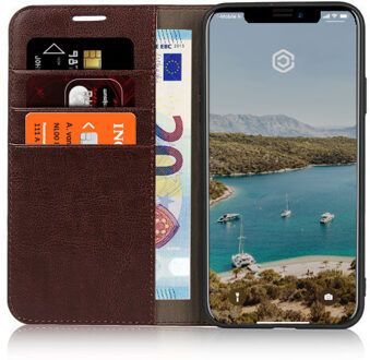 Luxe Leren Wallet case - Portemonnee hoesje - iPhone 11 Pro bruin