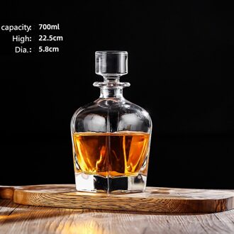 Luxe Loodvrij Glas Whisky Fles Decanter Set Whisky Karaf Fles Whisky Karaf Fles Wijn Thuis Bar Vodka Bier Bott Blauw