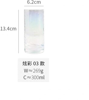 Luxe Loodvrij Regenboog Hamer Glas Cup Koffie Sap Wijn Beker Kristal Transparante Glas Mokken Voor