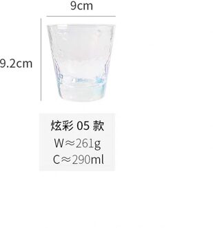 Luxe Loodvrij Regenboog Hamer Glas Cup Koffie Sap Wijn Beker Kristal Transparante Glas Mokken Voor