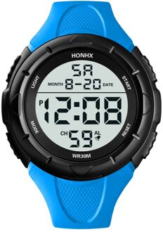 Luxe Mannen Analoge Digitale Sport Led Waterdichte Polshorloge Sport Timing Horloge Intelligente Elektronische Horloge Montre Homme # M B