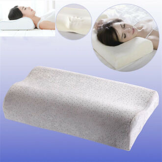 Luxe Memory Foam Kussen Orthopedische Kussen Hoofd Hals Rugpijn Ondersteuning Kussen Met Kussensloop licht grijs
