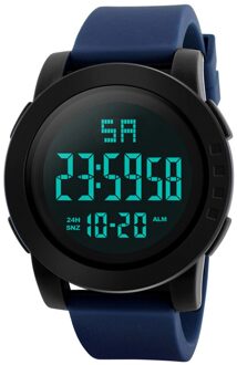 Luxe Mens Led Horloge Digitale Horloge Datum Alarm Waterdicht 50M Sport Horloge Mannen Outdoor Elektronische Horloge Klok Relogio blauw 01