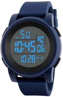 Luxe Mens Led Horloge Digitale Horloge Datum Alarm Waterdicht 50M Sport Horloge Mannen Outdoor Elektronische Horloge Klok Relogio blauw 02