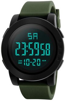 Luxe Mens Led Horloge Digitale Horloge Datum Alarm Waterdicht 50M Sport Horloge Mannen Outdoor Elektronische Horloge Klok Relogio groen 01
