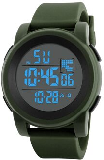 Luxe Mens Led Horloge Digitale Horloge Datum Alarm Waterdicht 50M Sport Horloge Mannen Outdoor Elektronische Horloge Klok Relogio groen 02