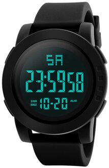 Luxe Mens Led Horloge Digitale Horloge Datum Alarm Waterdicht 50M Sport Horloge Mannen Outdoor Elektronische Horloge Klok Relogio zwart 01
