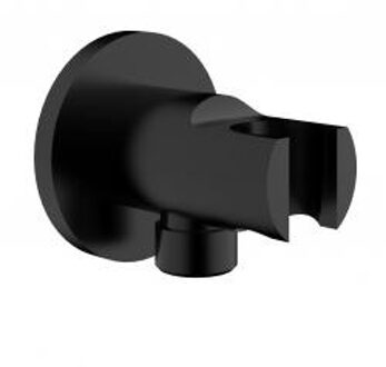 luxe mess.muur doucheaansluiting+opsteek 1/2'' zwart Aqua Splash