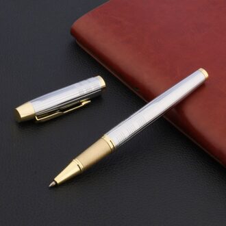 Luxe Metalen Kantoor Rechte Lijn Rvs Gloden Rollerball Pen