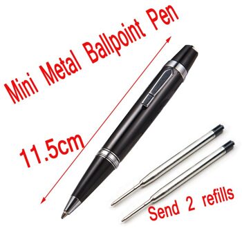 Luxe Mini Metalen Balpen Roller Pen 0.7m Ben Blauw/Zwarte Inkt Refill Voor Zakelijk Schrijven Office schoolbenodigdheden