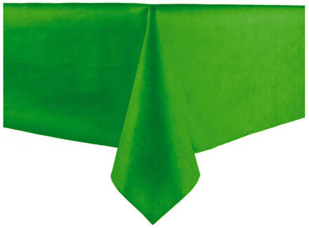 Luxe non woven tafelkleed groen 140 x 240 cm - Feesttafelkleden