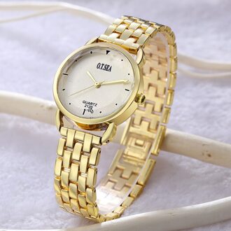 Luxe O. T. ZEE Roestvrij Stalen Armband Horloges Vrouwen Ladies Dress Quartz Horloges Relogio Feminino 2120 Goud