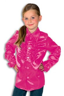 Luxe oze hippie blouse voor jongens 128 - Carnavalsblouses Roze