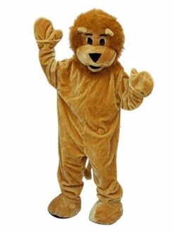 Luxe pluche leeuw dierenpak/kostuum - bruin - leeuwen - mascotte outfit - One size