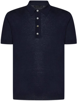 Luxe Polo Shirt Low Brand , Blue , Heren - Xl,L,M,S