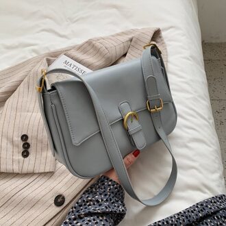 Luxe Pu Leather Onderarm Schoudertassen Voor Vrouwen Zomer Mode Vrouwelijke Kleine Crossbody Tas Vrouwen Handtas Blauw