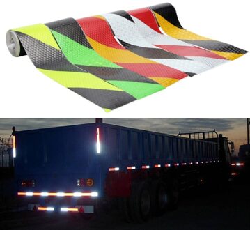Luxe Pvc Veiligheid Reflecterende Waarschuwing Tape Conspicuity Film Sticker Multicolor 3M 04 rood geel
