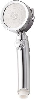 Luxe Regendouche Handheld Set Anion Hoge Druk Badkamer Neerslag Gadgets Waterbesparende Douchekop Met Op/Off 3 functie wit
